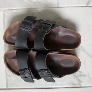 Birkenstock Black Leather Women's Sandals